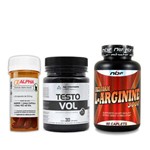 Kit Anabolico Pré-Hormonal + Pré-Treino + Vaso Dilatador Arginina Importado