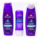 Kit Aussie 3 Minute Moist - Shampoo 400ml - Condicionador 400ml- 236ml