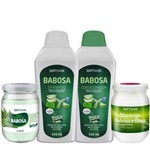 Kit Babosa Soft Hair: Shampoo + Cond. + Manteiga Capilar + Sumo Natural de Babosa