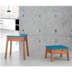 Kit Banqueta Duo Natural - Azul - Tommy Design