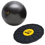 Kit Bola Fit Ball Training 65cm Pretorian + Disco de Equilíbrio com Ajuste de Altura Pretorian