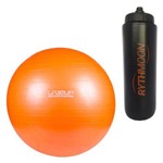 Kit Bola para Yoga Pilates Fisio Overball Liveup Ls3225 25cm + Squeeze Automático 1lt