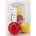 Kit 2 Bolas Massageadoras Antiestress Gymnic 5,5 Vermelha e 4 Cm Amarela