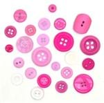 Kit Botões Divertidos Patchwork Círculo 20g - 050 Pink