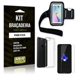 Kit Braçadeira Apple IPhone 8 Plus Braçadeira + Capa + Película de Vidro - Armyshield