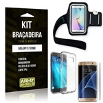 Kit Braçadeira Samsung Galaxy S7 Edge Braçadeira + Capa + Película de Vidro - Armyshield