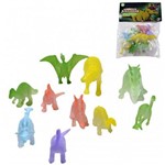 Kit Brinquedo Miniatura Dino Dinossauros Brilham no Escuro