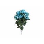 Kit 2 Buquês de Rosas com Hortênsias Azul Flores Artificiais
