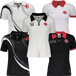 Kit C/ 5 Camisas Polo Femininas Vasco da Gama Dry Soft Oficial