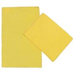 Kit C/ 2 Panos de Microfibra para Limpeza Ultra Absorvente Amarelo 35x55cm Camesa