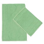 Kit C/ 2 Panos de Microfibra para Limpeza Ultra Absorvente Verde 35x55cm Camesa