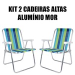 Kit 2 Cadeira Alta Alumínio Mor