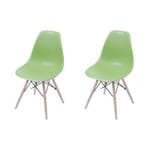 Kit 2 Cadeira Charles Eames Eiffel Verde CDVDK2