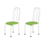 Kit 2 Cadeiras Altas 0.112 Anatômica Branco/verde - Marcheli