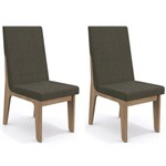 Kit 2 Cadeiras Cad102 para Sala de Jantar Nogal/marrom Claro - Kappesberg