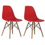 Kit 2 Cadeiras Charles Eames Eiffel Vermelho CDVMK2