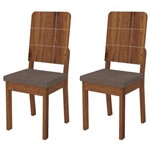 Kit 2 Cadeiras Dama para Sala de Jantar Dama Terrara/marrom - Dj Móveis