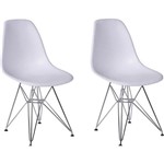 Kit 2 Cadeiras Eames Eiffel Branca PP OR Design 1102