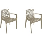 Kit 2 Cadeiras Gruvyer com Braços Fendi OR Design