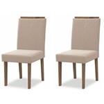 Kit 2 Cadeiras para Sala de Jantar Amanda Rovere/veludo Champagne - New Ceval