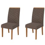 Kit 2 Cadeiras para Sala de Jantar Áurea Carvalho/marrom - Dj Móveis