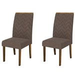 Kit 2 Cadeiras para Sala de Jantar Áurea Demolição/marrom - Dj Móveis