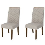 Kit 2 Cadeiras para Sala de Jantar Áurea Malbec/bege - Dj Móveis