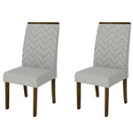 Kit 2 Cadeiras para Sala de Jantar Áurea Malbec/claro - Dj Móveis