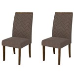 Kit 2 Cadeiras para Sala de Jantar Áurea Malbec/marrom - Dj Móveis