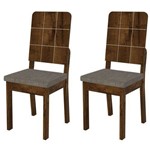 Kit 2 Cadeiras para Sala de Jantar Dama Malbec/bronze - Dj Móveis