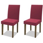 Kit 2 Cadeiras para Sala de Jantar Giovana Álamo/veludo Marsala - New Ceval