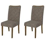 Kit 2 Cadeiras para Sala de Jantar Golden Demolição/bronze - Dj Móveis