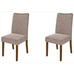 Kit 2 Cadeiras para Sala de Jantar Golden Malbec/Pena Bege - Dj Móveis BENITES MÓVEIS