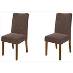 Kit 2 Cadeiras para Sala de Jantar Golden Malbec/pena Marrom - Dj Móveis
