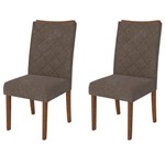 Kit 2 Cadeiras para Sala de Jantar Golden Terrara/marrom - Dj Móveis