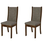 Kit 2 Cadeiras para Sala de Jantar Malta Malbec/bronze - Dj Móveis
