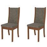 Kit 2 Cadeiras para Sala de Jantar Malta Terrara/bronze - Dj Móveis