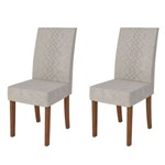 Kit 2 Cadeiras para Sala de Jantar Olimpia Terrara/bege - Dj Móveis