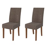 Kit 2 Cadeiras para Sala de Jantar Olimpia Terrara/marrom - Dj Móveis