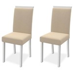 Kit 2 Cadeiras para Sala de Jantar Paloma Off White/champagne - New Ceval