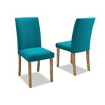 Kit 2 Cadeiras para Sala de Jantar Vanessa Rovere/azul Turqueza - New Ceval