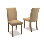 Kit 2 Cadeiras para Sala de Jantar Vanessa Rovere/veludo Champagne - New Ceval