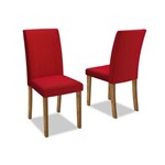 Kit 2 Cadeiras para Sala de Jantar Vanessa Rovere/veludo Vermelho - New Ceval