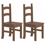 Kit 2 Cadeiras Rústica de Madeira Maciça Espanha - Woody