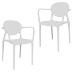 Kit 2 Cadeiras Slick com BRAÇO Branco