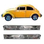 Kit Calha de Chuva Fusca Todos Inox com Logo VW 2 Portas