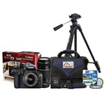 Kit Câmera Canon T5 com Lente 18-55mm + Lente 75-300mm + Cartão Sdhc de 8gb + Filtros Uv e Cpl 58mm + Bolsa Profissional + Tripé Profissional