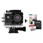 Kit Câmera Esportiva Filmadora 4k Full Hd Wifi Ng200w + Case à Prova D'água 30m +cartão de Memoria 16GB