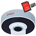 Kit Câmera Ip Wifi Ípega Vr Cam 360° Panorâmica HD 960p Áudio com Cartão Sd 32gb