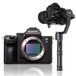 Kit Câmera Sony A7III Mirrorless + Estabilizador Inteligente Crane Plus com 3 Eixos